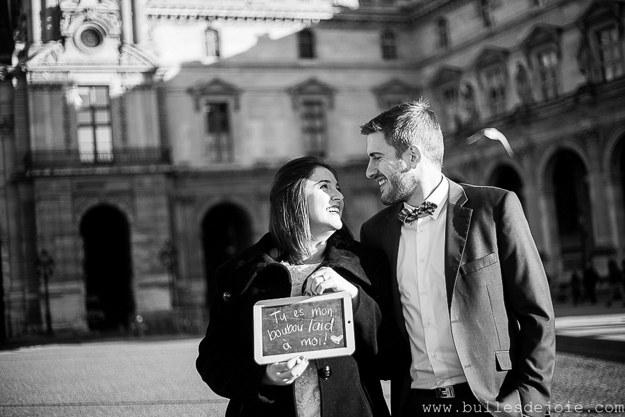 Mariage civil | Séance photo romantique et fun | Bulles de Joie Photographie, photographe Paris