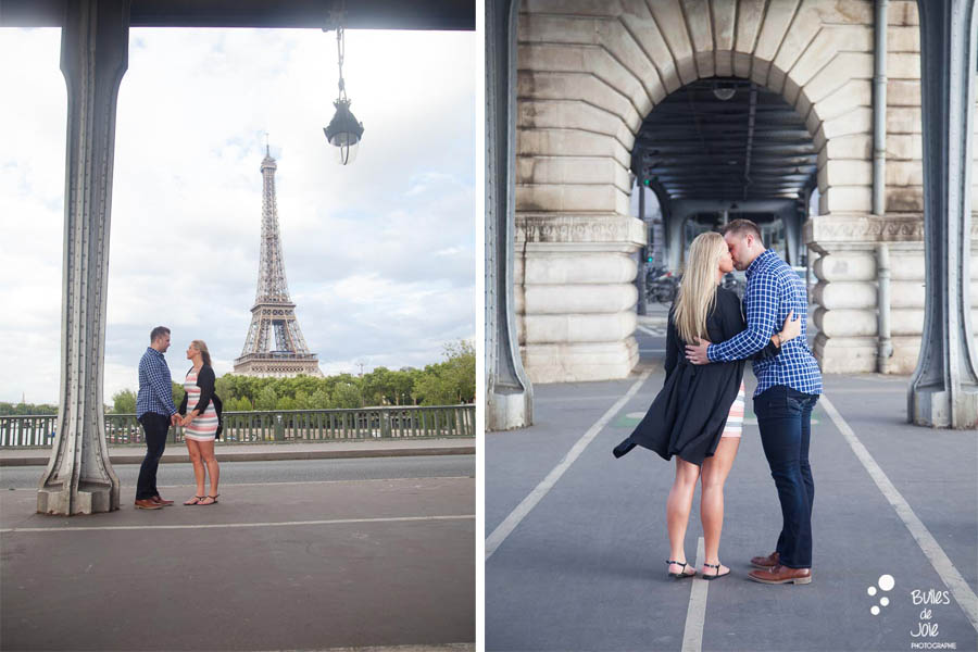 Proposal Eiffel Tower, suprise proposal and engagement photo session, captured by the photographer of Happy People in Paris, Bulles de Joie