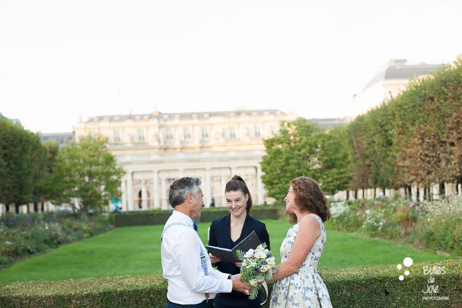 Vow renewal at Palais Royal Garden - Paris, France
