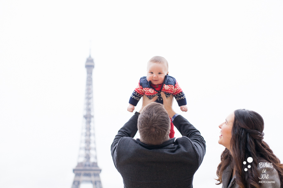 First family photoshoot in Paris, France | Eiffel Tower in the background