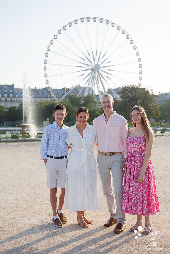 Family portrait Tuileries Gardens